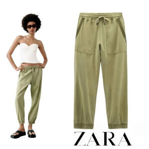 ZARA | Khaki | JOGGING PANTS WITH POCKETS